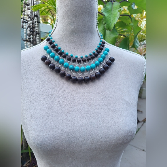 VINTAGE SET!! Turquoise Beaded - Picture 1 of 12